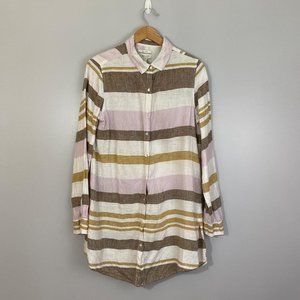 Rachel Zoe 100% Linen Duster Dress Shirt